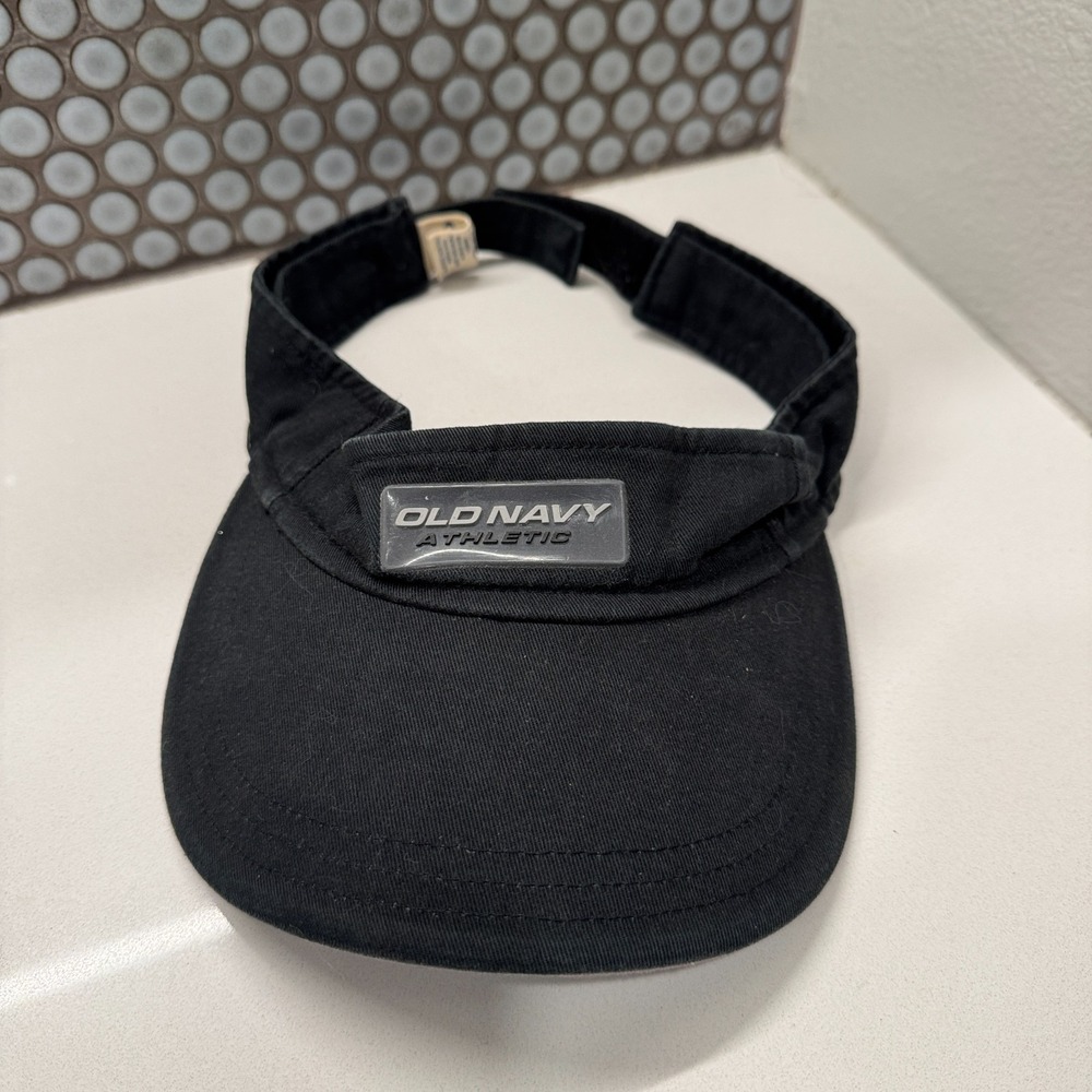 Vintage Old Navy Visor Hat Cap Embroidered Logo Strapback Adjustable Golf Sun